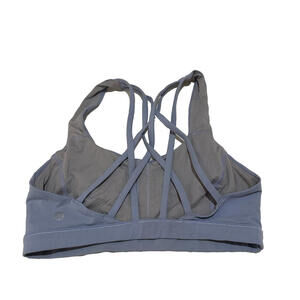 Lululemon Free To Be Serene Bra Cross Strap Sport Motion Women 6 Gym Yoga Blue